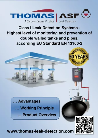www.thomas-leak-detection.com Leak Detection Class I Presentation EN 2014-02-19 Part1.docx  ABOUT