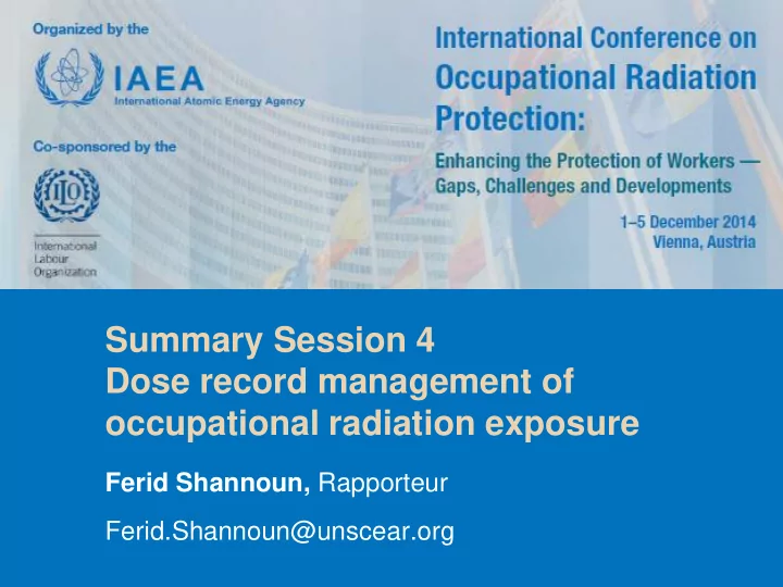 dose record management of