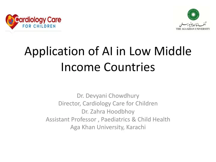 application of ai in low middle income countries