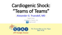 cardiogenic shock teams of teams
