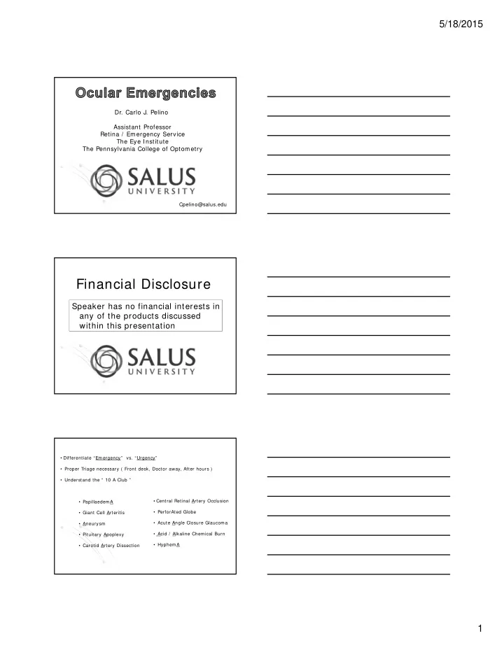 financial disclosure