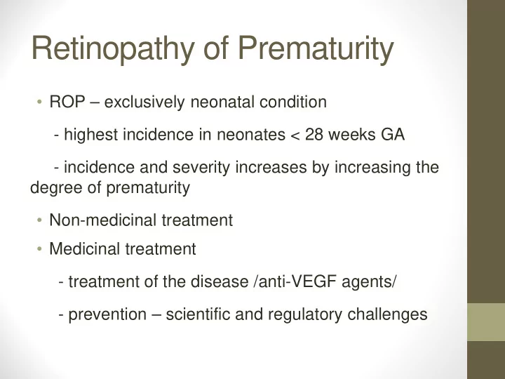 retinopathy of prematurity