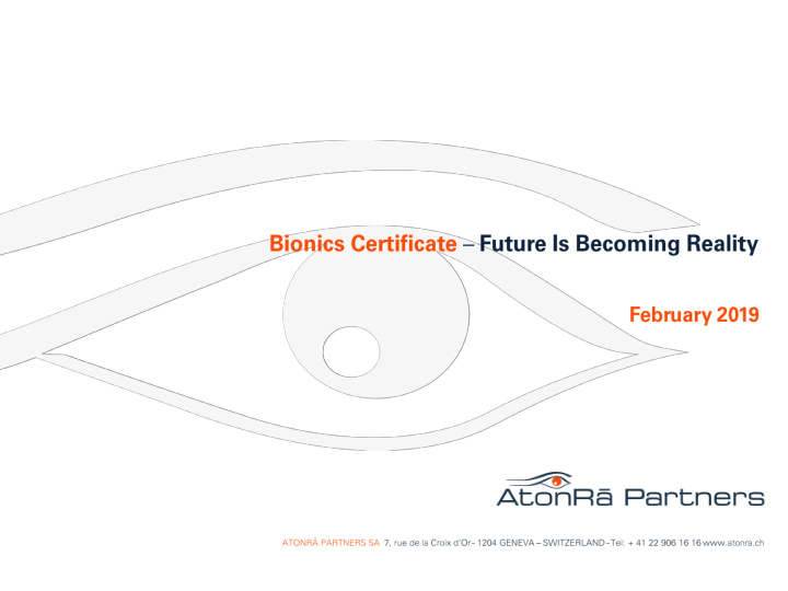 bionics certificate