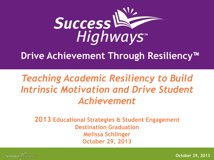 teaching academic resiliency to build