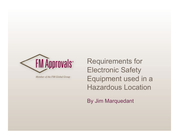 requirements for requirements for electronic safety