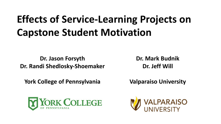 effects of service learning projects on capstone student