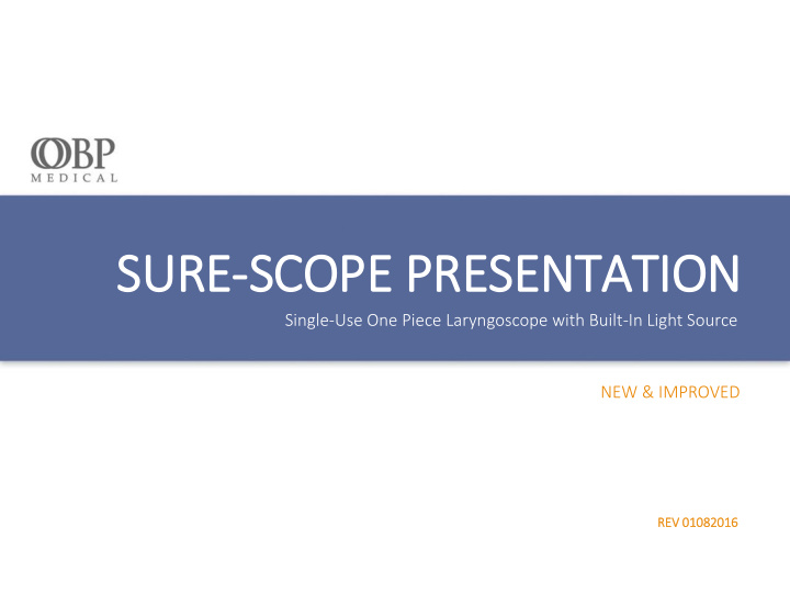 sure scope presentation