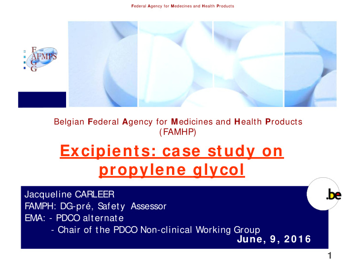 excipients case study on propylene glycol