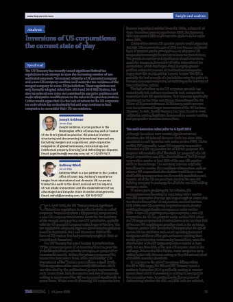 O  n 4 April 2016, the US Treasury issued significant  80% of the non-US acquiring corporation