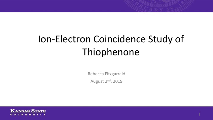 ion electron coincidence study of thiophenone