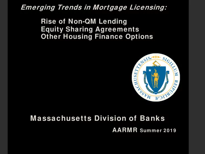 massachusetts division of banks