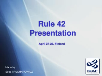 Presentation April 27-28, Finland  Made by: Sofia TRUCHANOWICZ  WHAT DO WE WANT TO ACHIEVE?  To