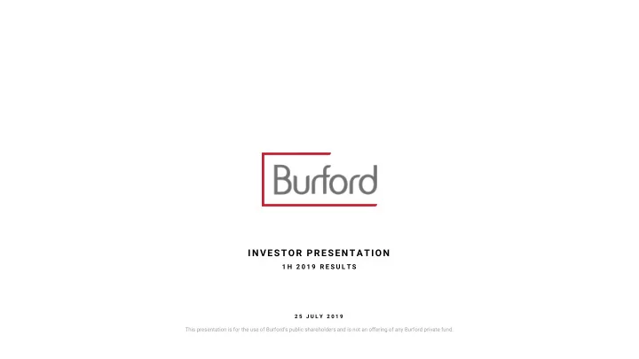 investor presentation