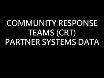PARTNER SYSTEMS DATA  COLORADO  WICHITA  TULSA  SPRINGS  POP: 464,474  POP: 390,591  POP: 401,800