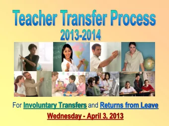 For Involuntary Transfers and Returns from Leave  Wednesday - April 3, 2013 What is MCPS Careers?