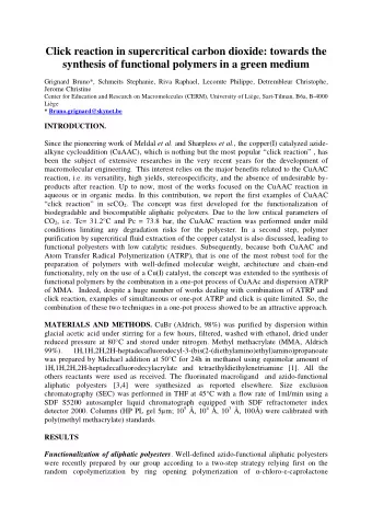 Click reaction in supercritical carbon dioxide: towards the  synthesis of functional polymers in a