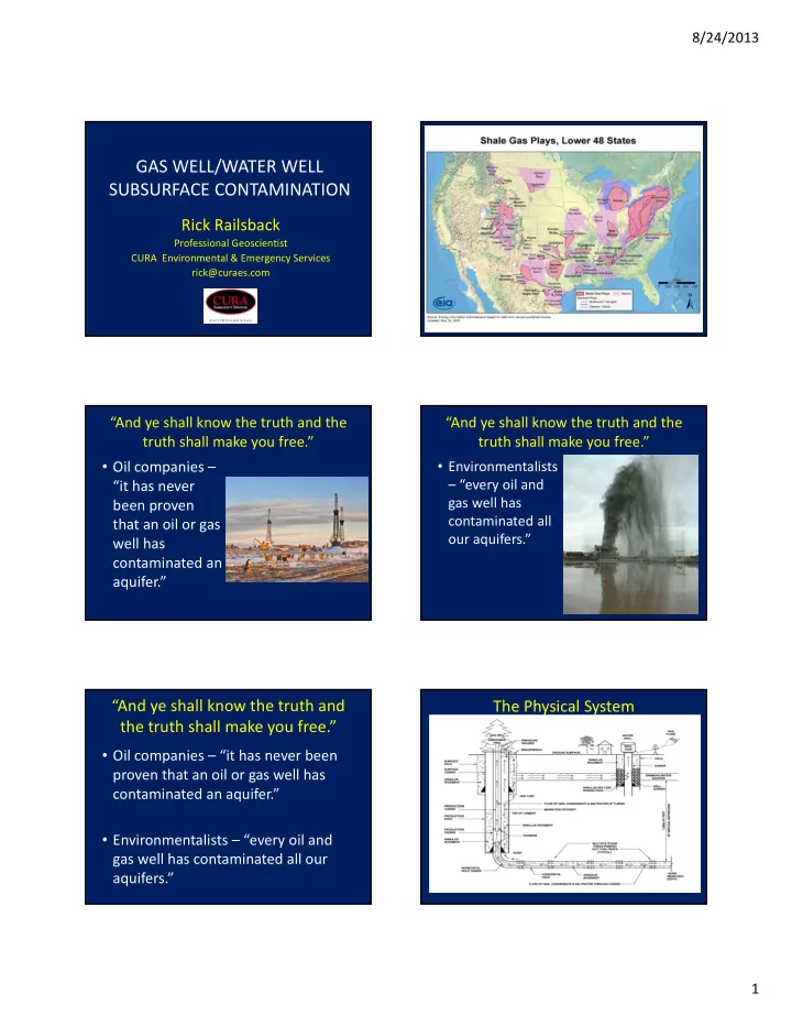 gas well water well subsurface contamination