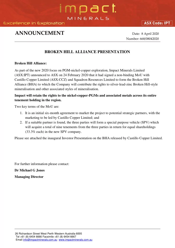 announcement