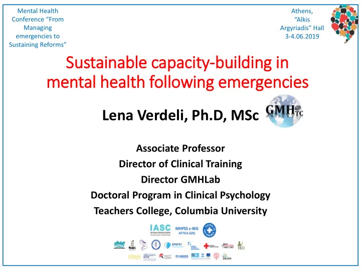 mental health following emergencies