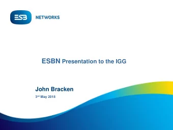 Agenda  ESBN Meter Project Update  RM259 Update  Feedback on Atos Contract  Smart Update (Elaine