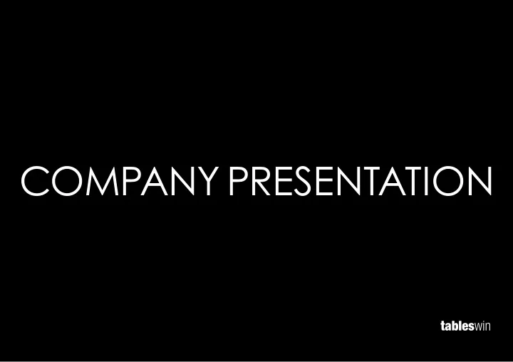 company presentation we don t stop playing because we