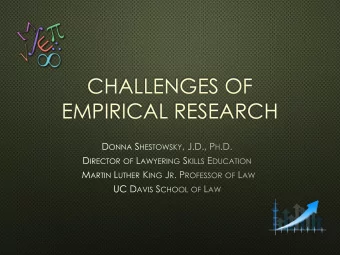 EMPIRICAL RESEARCH  EMPIRICAL RESEARCH IS . . . H ELP WITH IDEAS AND FUNDING A PPROVAL FROM YOUR