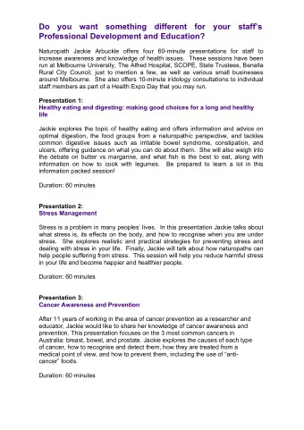 Do you want something different for your staffs  Professional Development and Education?