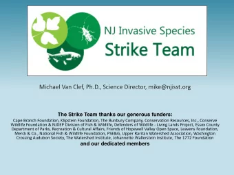 The Strike Team thanks our generous funders:  Cape Branch Foundation, Klipstein Foundation, The
