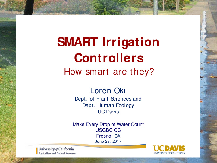 smart irrigation controllers