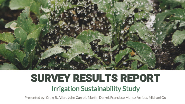survey results survey results report report