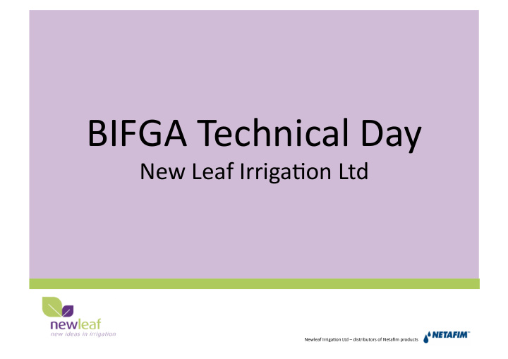 bifga technical day
