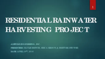 RE  SIDE  NT  IALRAINWAT  E  R  HARVE  ST  ING PROJE  CT  AL  T  IT  UDE  E  NGINE  E  RING, INC.