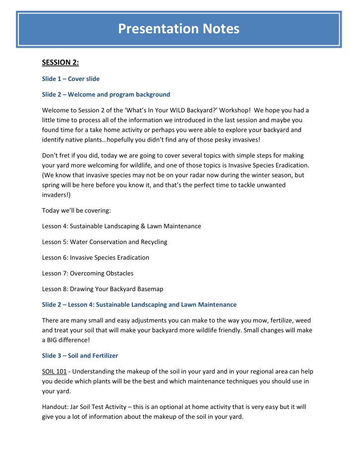 presentation notes