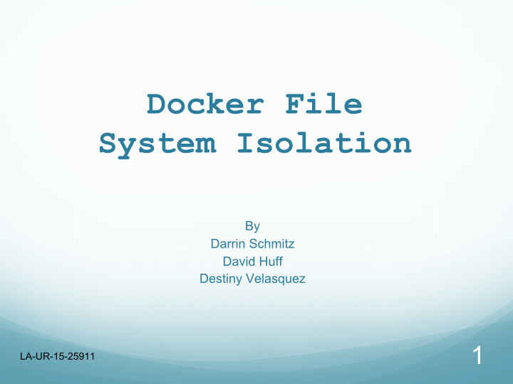 docker file system isolation
