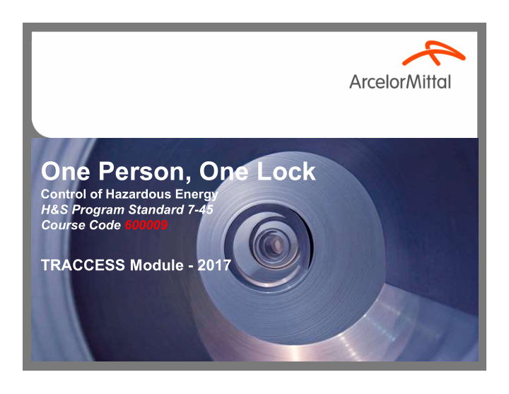 one person one lock