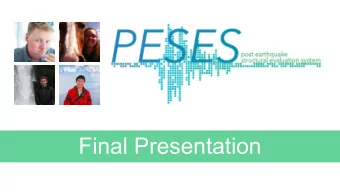 Final Presentation  The Problem Safety risk to building inspectors &amp; first responders  Cost of