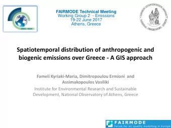 biogenic emissions over Greece - A GIS approach  Fameli Kyriaki-Maria, Dimitropoulou Ermioni  and