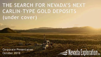 Corporate Presentation  October 2019  Disclaimer  This Presentation contains certain