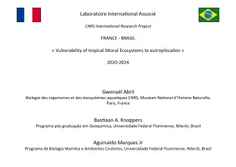 Gwenal  Abril    Biologie  des  organismes  et  des  cosystmes