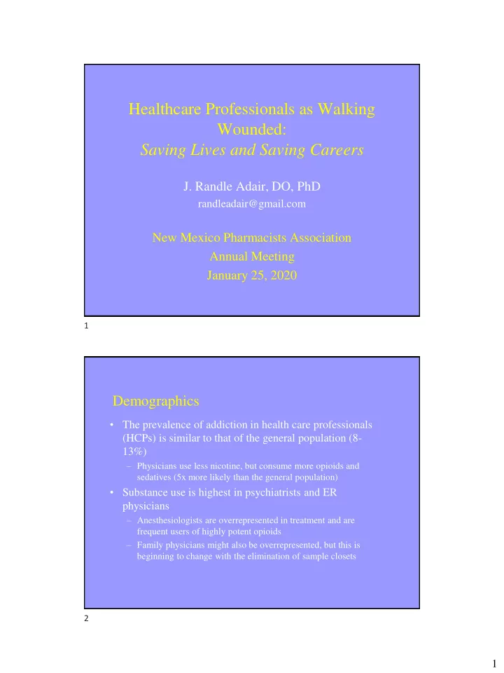 healthcare professionals as walking wounded saving lives