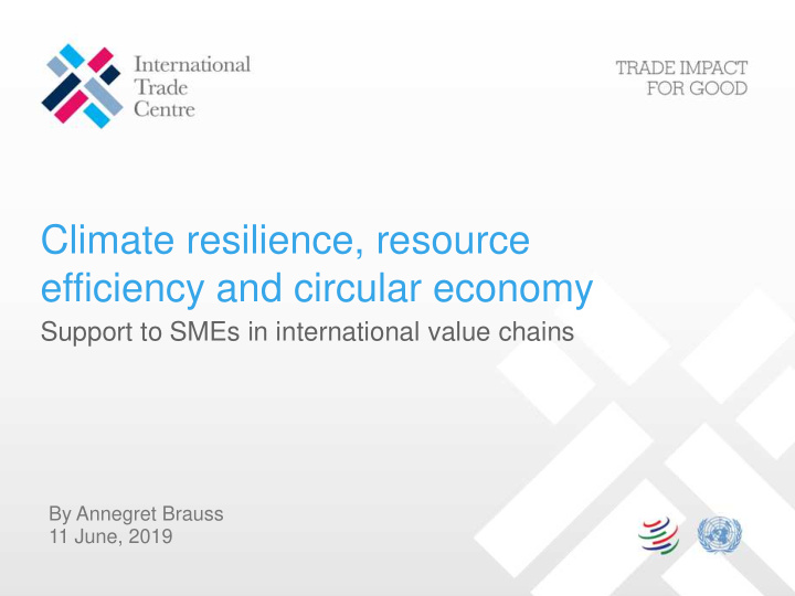 climate resilience resource efficiency and circular