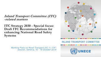 -related matters  ITC Strategy 2030 - Special focus:  Draft ITC Recommendations for  enhancing