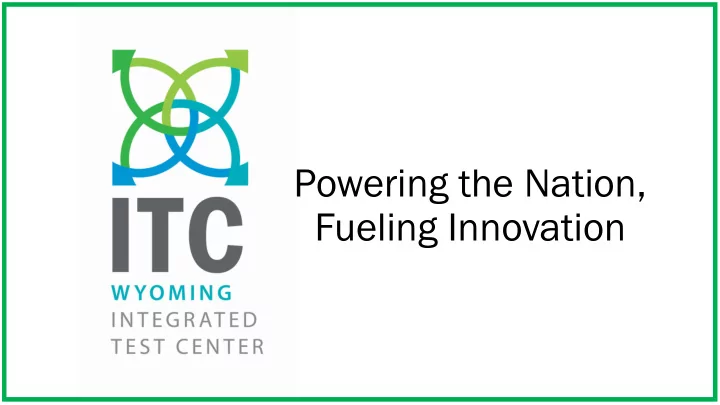 fueling innovation why we don t need coal anymore