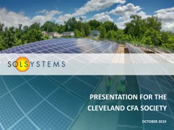 PRESENTATION FOR THE  CLEVELAND CFA SOCIETY  OCTOBER 2019 Strictly Private &amp; Confidential | 1