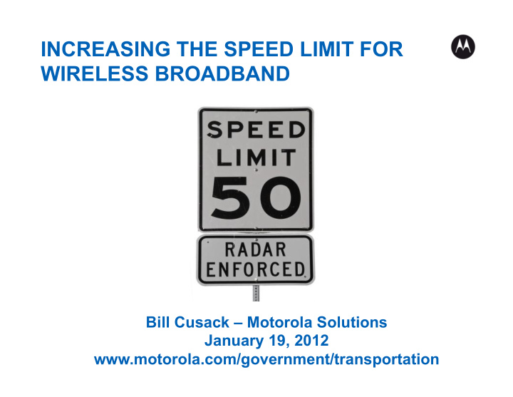 increasing the speed limit for wireless broadband