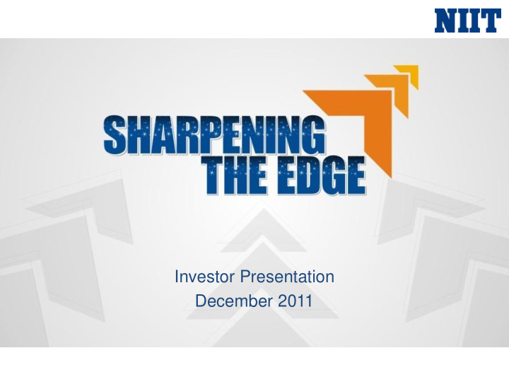 investor presentation december 2011