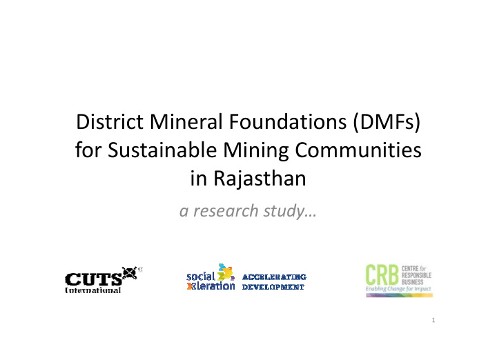 district mineral foundations dmfs for sustainable mining