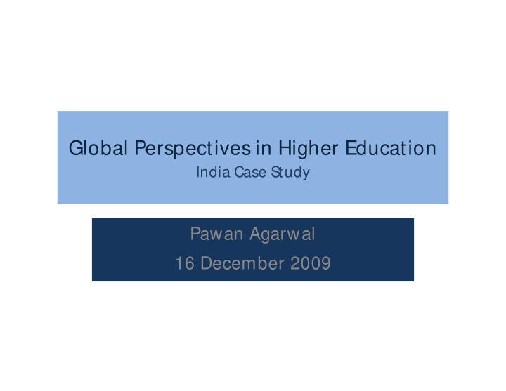 global perspectives in higher education
