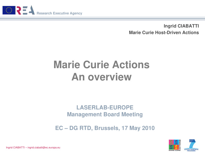 marie curie actions an overview