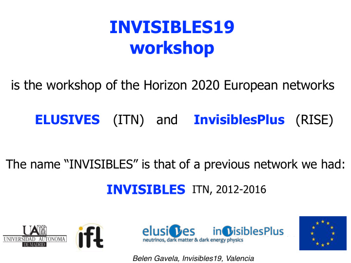 invisibles19 workshop